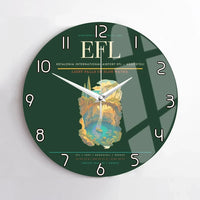 Thumbnail for Kefalonia International Airport (EFL) design on dark green no frame wall clock