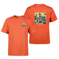 Thumbnail for VINTAGE G4379 - The Skycap's Pyramid - Double-Side T-Shirt design on orange double side t shirt