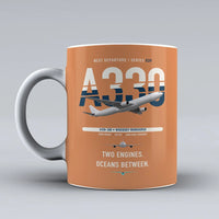 Thumbnail for A330-300 Mug design on orange airbus