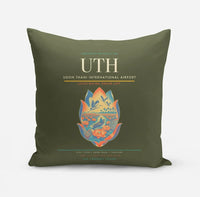 Thumbnail for Udon Thani International Airport (UTH) design on green army pillow
