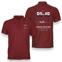 Thumbnail for RQ-4B Global Hawk design on red double-side polo t-shirt, double-side print