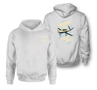Thumbnail for SIGNAL 22 - Adventure Has A Flight Plan - Double-Side Hoodie design on white double side hoodie