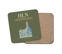 Thumbnail for Helena Regional Airport (HLN) design on green army 1 piece coaster