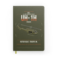 Thumbnail for Bell UH-1H Iroquois design on green army notebook