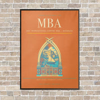 Thumbnail for Moi International Airport MBA — Mombasa vertical canvas print - framed - orange background