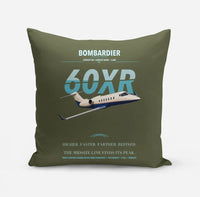 Thumbnail for Bombardier Learjet 60XR design on green army pillow