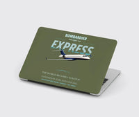 Thumbnail for Bombardier Global Express design on green army MacBook case