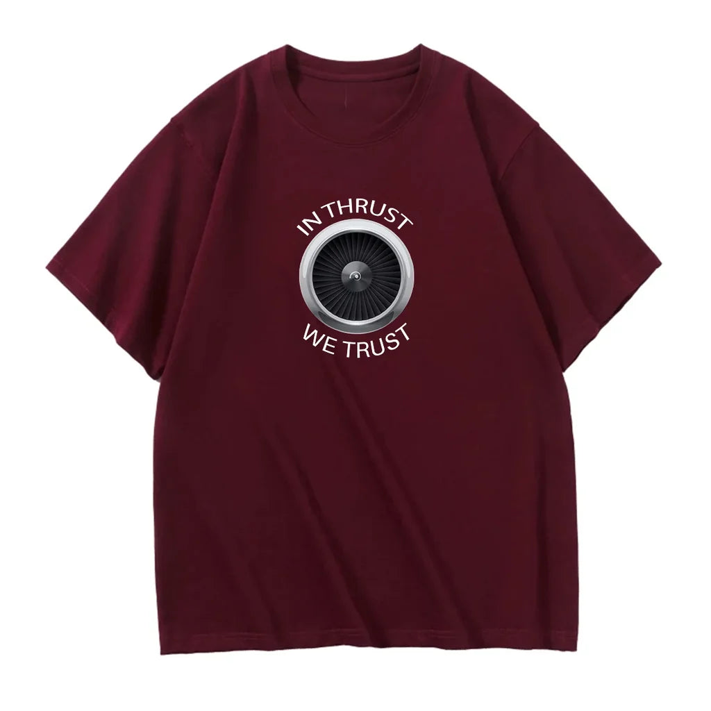 In Thrust We Trust Designed Relax Fit T-Shirts - view 14