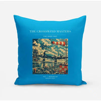 Thumbnail for VINTAGE G4109 - The Crosswind Masters - Designed Pillows design on turquoise