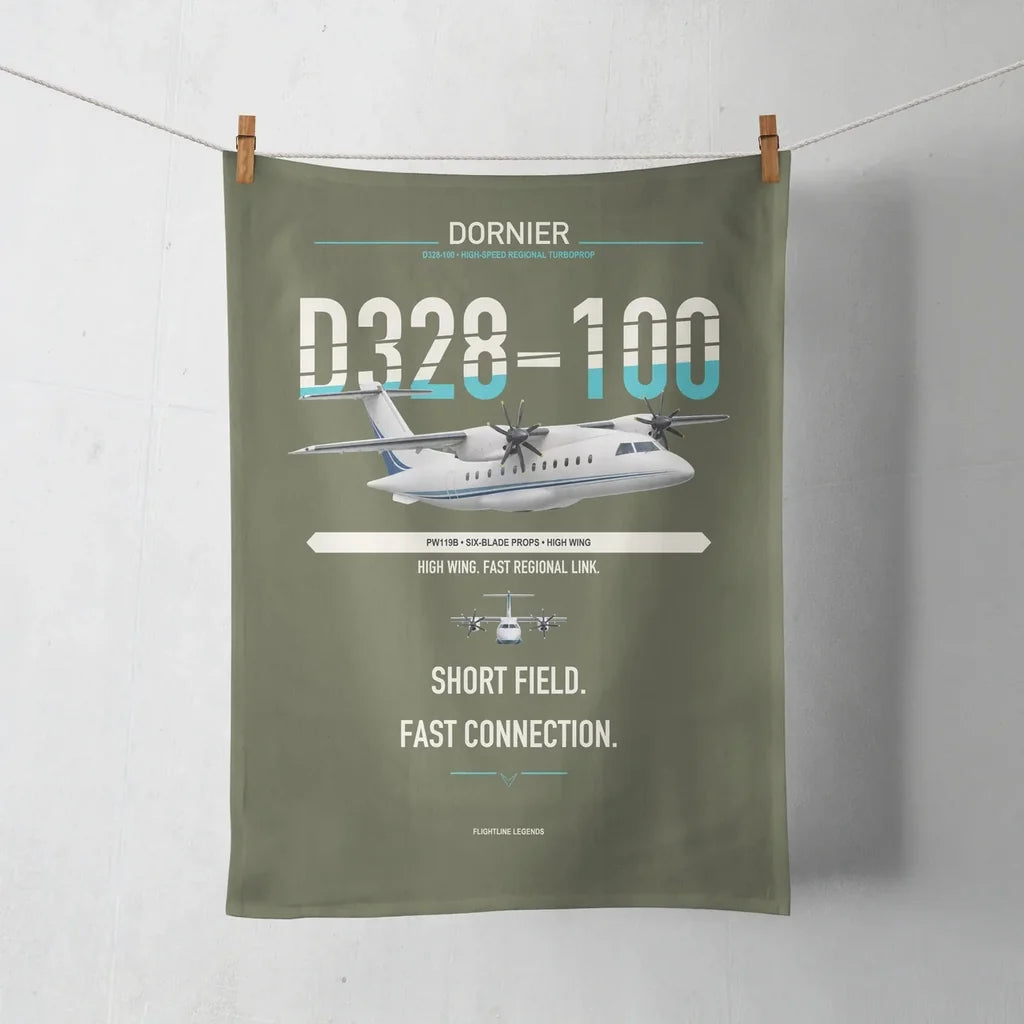 Dornier D328-100 design on green army towel
