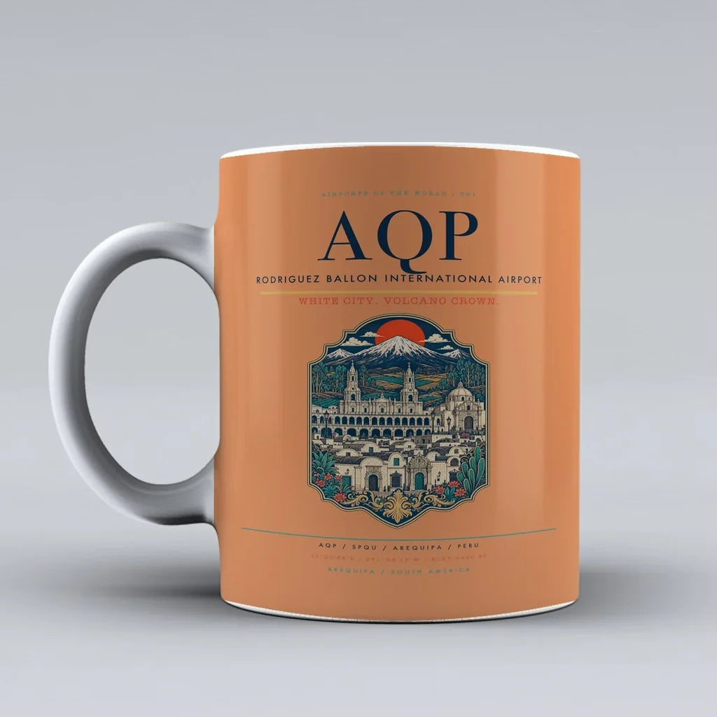 Rodriguez Ballon International Airport AQP Mug - Orange
