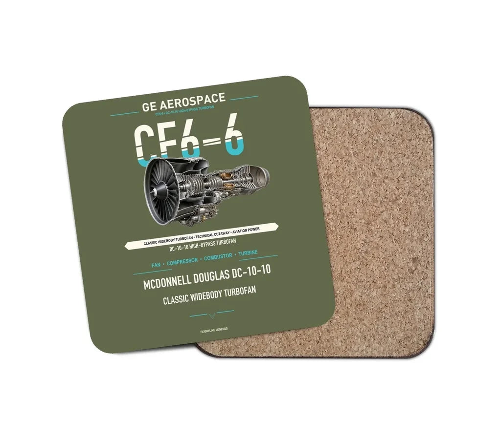 CF6-6 design on green army 1 piece coaster