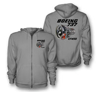 Thumbnail for Boeing 737 Engine & CFM56 Designed Zipped Hoodies - view 14
