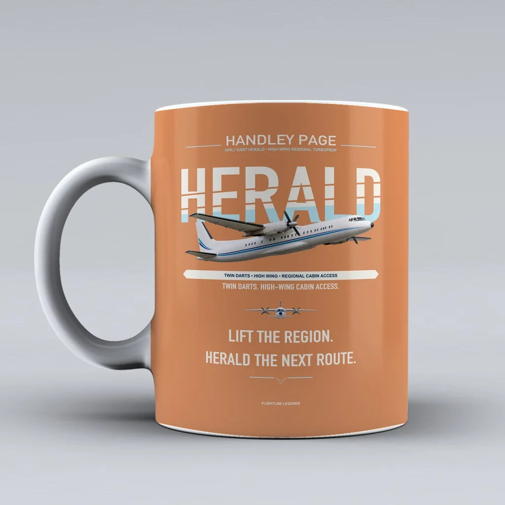 Page HPR.7 Dart Herald Mug design on orange handley