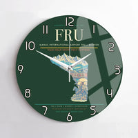 Thumbnail for Manas International Airport (FRU) design on dark green no frame wall clock