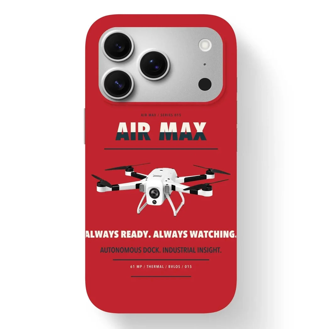 Percepto Air Max Case design on red iphone case