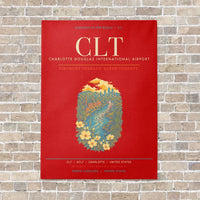 Thumbnail for Charlotte Douglas International Airport CLT - Canvas Framed - Red