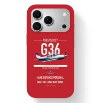Thumbnail for Beechcraft Bonanza G36 design on red magsafe iphone case, for iPhone 17 Pro