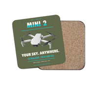 Thumbnail for DJI Mini 2 design on green army 1 piece coaster