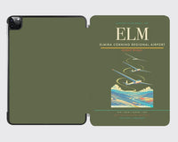 Thumbnail for Elmira Corning Regional Airport (ELM) design on green army ipad tablet case