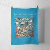 Thumbnail for VINTAGE G4279 - The Spice Island Scent - Designed Towels design on turquoise