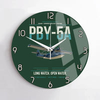 Thumbnail for PBY-5A Catalina design on dark green no frame wall clock
