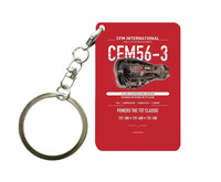Thumbnail for CFM56-3 Key Chain design on red key chain