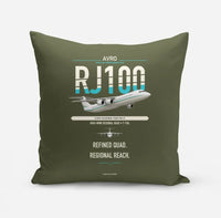 Thumbnail for Avro RJ100 design on green army pillow