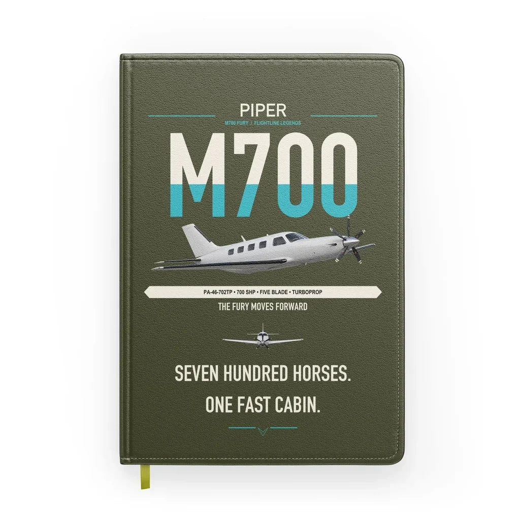 Piper M700 Fury design on green army notebook