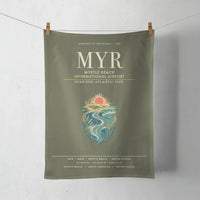 Thumbnail for Myrtle Beach International Airport (MYR) design on green army towel