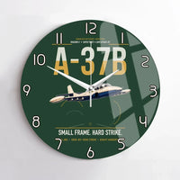 Thumbnail for A-37B Dragonfly design on dark green no frame wall clock