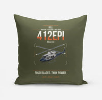 Thumbnail for Bell 412EPI design on green army pillow