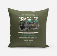 Thumbnail for CFM56-5C design on green army pillow