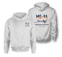 Thumbnail for MQ-9A Reaper design on white double-side hoodie, double-side print