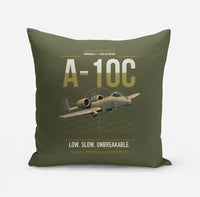 Thumbnail for A-10C Thunderbolt II design on green army pillow