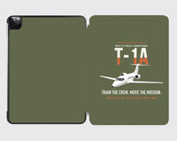 Thumbnail for T-1A Jayhawk Advanced Jet Trainer design on green army ipad tablet case