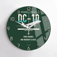 Thumbnail for McDonnell Douglas DC-10 design on dark green no frame wall clock