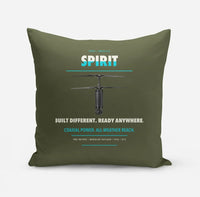 Thumbnail for Ascent AeroSystems Spirit design on green army pillow
