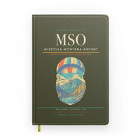 Thumbnail for Missoula Montana Airport (MSO) design on green army notebook