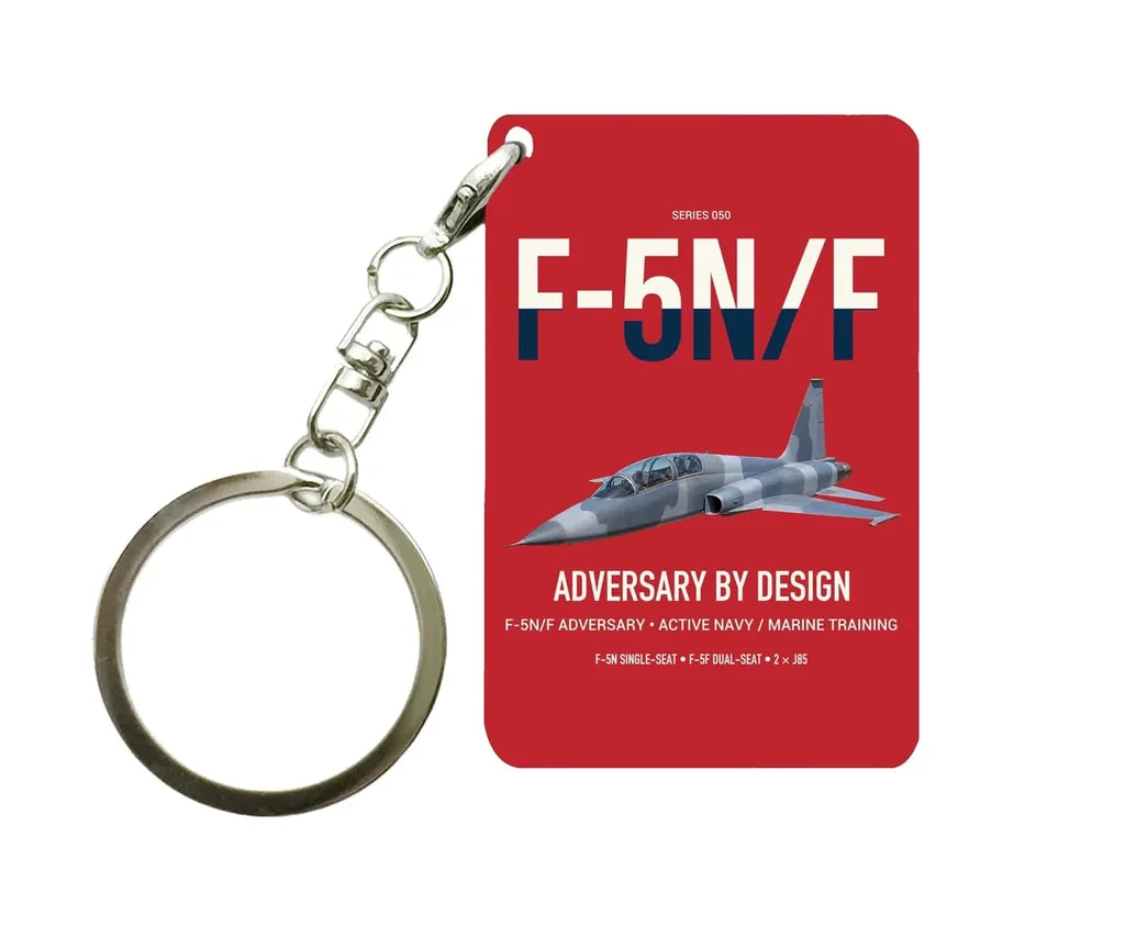 F-5N F Adversary design on red designed key chain, double-side print