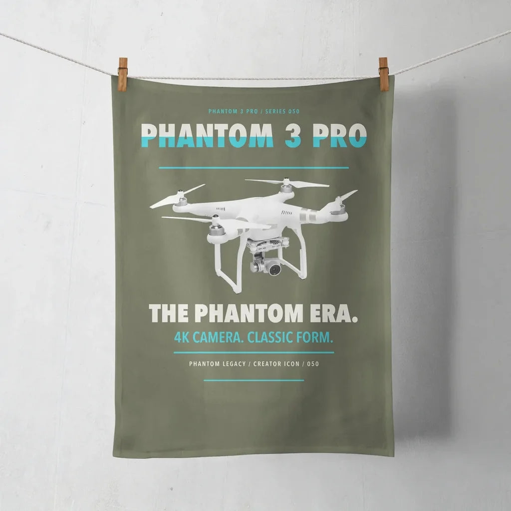 DJI Phantom 3 Professional design on green army towel