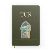 Thumbnail for Tunis-Carthage International Airport (TUN) design on green army notebook
