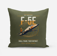 Thumbnail for F-5E Tiger II design on green army pillow