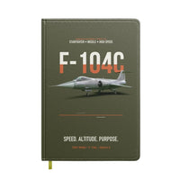 Thumbnail for F-104C Starfighter Speed In A Straight Line design on green army notebook