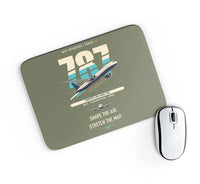 Thumbnail for Boeing 787-9 Dreamliner design on green army rectangle mouse pad