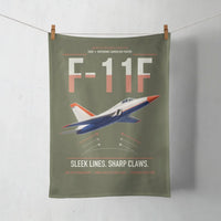 Thumbnail for F-11F Tiger design on green army towel