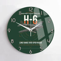 Thumbnail for Heinkel He 111H-6 design on dark green no frame wall clock