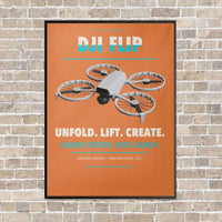 Thumbnail for DJI Flip vertical canvas print - framed - orange background