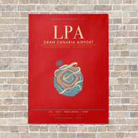 Thumbnail for Gran Canaria Airport LPA - Canvas Framed - Red