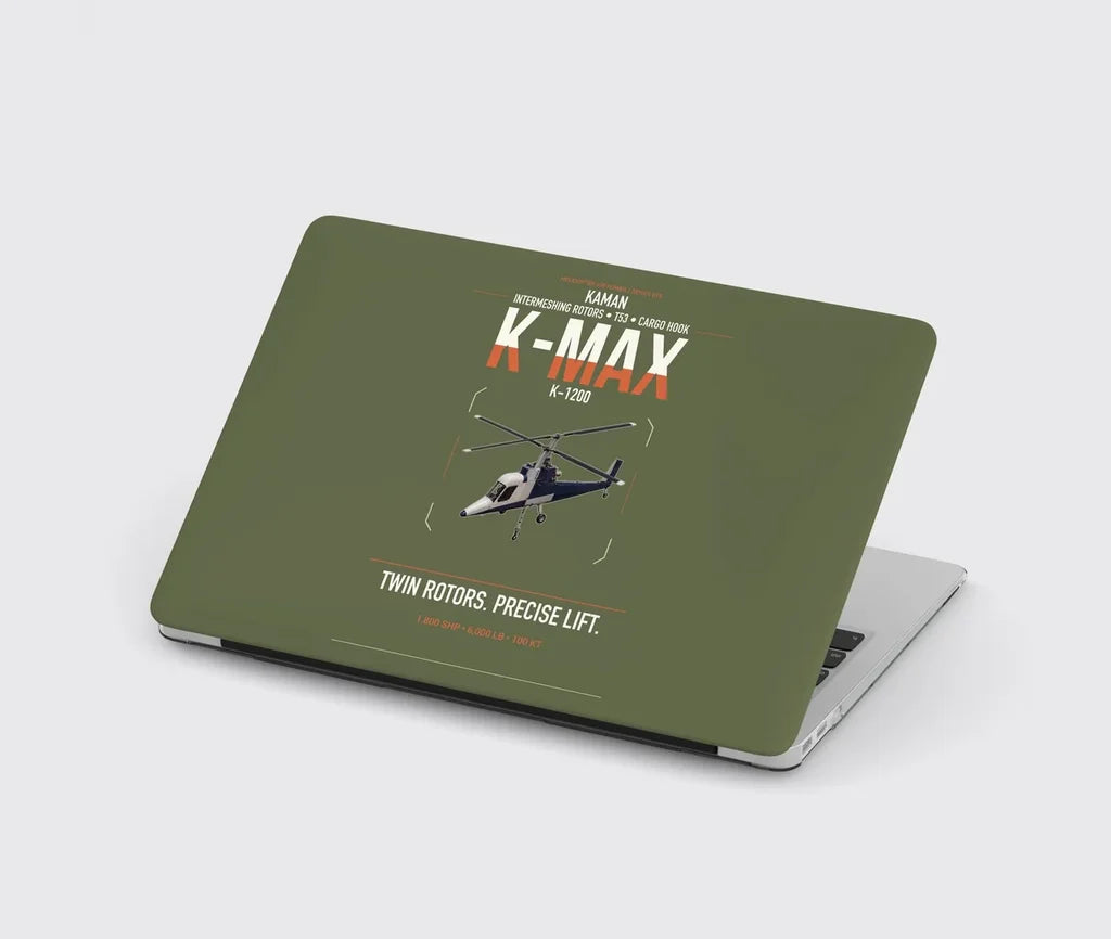 Kaman K-1200 K-MAX design on green army MacBook case